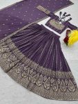 FANCY GEORGETTE EMBROIDERY SEQUENCE WORK LEHENGA CHOLI WITH DUATTA FUNCTIONAL WEAR WHOLESALE PRICE ETHNIC GARMENT (3)