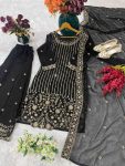 FANCY GEORGETTE EMBROIDERY WITH THREAD AND SEQUENCE WORK TOP PALAZZO WITH DUPATTA FESTIVE WEAR WHOLESALE PRICE ETHNIC GARMENT (3)