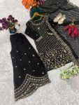 FANCY GEORGETTE EMBROIDERY WITH THREAD AND SEQUENCE WORK TOP PALAZZO WITH DUPATTA FESTIVE WEAR WHOLESALE PRICE ETHNIC GARMENT (3)