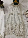 FANCY GEORGETTE EMBROIDERY WITH THREAD AND SEQUENCE WORK TOP PALAZZO WITH DUPATTA FESTIVE WEAR WHOLESALE PRICE ETHNIC GARMENT (2)