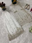 FANCY GEORGETTE EMBROIDERY WITH THREAD AND SEQUENCE WORK TOP PALAZZO WITH DUPATTA FESTIVE WEAR WHOLESALE PRICE ETHNIC GARMENT (2)
