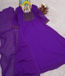 FANCY GEORGETTE HAND WORK TOP WITH DUPATTA FESTIVE WEAR WHOLESALE PRICE ETHNIC GARMENT (3)