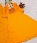 FANCY GEORGETTE HAND WORK TOP WITH DUPATTA FESTIVE WEAR WHOLESALE PRICE ETHNIC GARMENT (8)