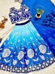 FANCY GEORGETTE PRINTED WITH EMBROIDERY SEQUENCE WORK KID’S LEHENGA CHOLI WITH DUPATTA PARTY WEAR WHOLESALE PRICE ETHNIC GARMENT (3)