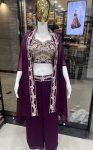 FANCY GEORGETTE SEQUENCE EMBROIDERY WORK BLOUSE PALAZZO WITH SHRUG STYLE KOTI PARTY WEAR WHOLESALE PRICE ETHNIC GARMENT (3)