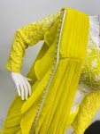FANCY GEORGETTE SEQUENCE EMBROIDERY WORK LEHENGA SAREE WITH BLOUSE READY TO WEAR WHOLESALE PRICE ETHNIC GARMENT (4)