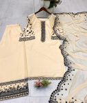 FANCY GEORGETTE SEQUENCE EMBROIDERY WORK TOP PALAZZO WITH DUPATTA OFFICE WEAR WHOLESALE PRICE ETHNIC GARMENT (3)
