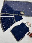 FANCY GEORGETTE THREAD WITH SEQUENCE WORK TOP SHARARA WITH DUPATTA PARTY WEAR WHOLESALE PRICE ETHNIC GARMENT (3)