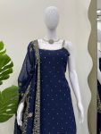 FANCY GEORGETTE THREAD WITH SEQUENCE WORK TOP SHARARA WITH DUPATTA PARTY WEAR WHOLESALE PRICE ETHNIC GARMENT (3)