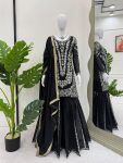 FANCY GEORGETTE THREAD WITH SEQUENCE WORK TOP SHARARA WITH DUPATTA WEDDING WEAR WHOLESALE PRICE ETHNIC GARMENT (5)