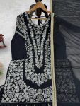 FANCY GEORGETTE THREAD WITH SEQUENCE WORK TOP SHARARA WITH DUPATTA WEDDING WEAR WHOLESALE PRICE ETHNIC GARMENT (5)