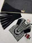 FANCY GEORGETTE THREAD WITH SEQUENCE WORK TOP SHARARA WITH DUPATTA WEDDING WEAR WHOLESALE PRICE ETHNIC GARMENT (5)