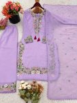 FANCY HEAVY FAUX GEORGETTA EMBROIDERY SEQUENCE WORK TOP PALAZZO WITH DUPATTA PARTY WEAR WHOLESALE PRICE ETHNIC GARMENT (11)