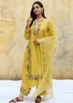 FANCY HEAVY FAUX GEORGETTA EMBROIDERY SEQUENCE WORK TOP PALAZZO WITH DUPATTA WEDDING WEAR WHOLESALE PRICE ETHNIC GARMENT (8)