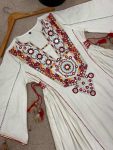 FANCY KHADI COTTON EMBROIDERY SEQUENCE WORK WITH REAL MIRROR WORK KURTI PALAZZO SET PARTY WEAR WHOLESALE PRICE ETHNIC GARMENT (3)