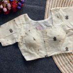 FANCY KHADI COTTON EMBROIDERY WORK STITCHED BLOUSE FESTIVE WEAR WHOLESALE PRICE ETHNIC GARMENT (3)