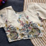 FANCY KHADI COTTON EMBROIDERY WORK STITCHED BLOUSE FESTIVE WEAR WHOLESALE PRICE ETHNIC GARMENT (6)