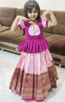 FANCY LICHI SILK ZARI WEAVING WORK KID’S TOP LEHENGA WEDDING WEAR WHOLESALE PRICE ETHNIC GARMENT (9)