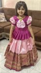 FANCY LICHI SILK ZARI WEAVING WORK KID’S TOP LEHENGA WEDDING WEAR WHOLESALE PRICE ETHNIC GARMENT (9)