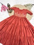 FANCY MAL COTTON EMBROIDERY WORK 3 LAYER PATTER STITCH ONE PIECE PARTY WEAR WHOLESALE PRICE ETHNIC GARMENT (2)