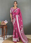 FANCY MOSS SILK PRINT WORK READY TO WEAR SAREE WITH UNSTITCHED BLOUSE FESTIVE WEAR WHOLESALE PRICE ETHNIC GARMENT (2)