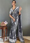 FANCY MOSS SILK PRINT WORK READY TO WEAR SAREE WITH UNSTITCHED BLOUSE FESTIVE WEAR WHOLESALE PRICE ETHNIC GARMENT (10)