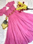 FANCY MUL MUL COTTON HANDWORK ONE PIECE PINK