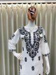 FANCY MUSLIN EMBROIDERY WORK KURTI PALAZZO SET CASAUL WEAR WHOLESALE PRICE ETHNIC GARMENT (2)