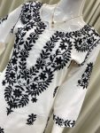 FANCY MUSLIN EMBROIDERY WORK KURTI PALAZZO SET CASAUL WEAR WHOLESALE PRICE ETHNIC GARMENT (2)