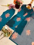 FANCY NATURAL CREPE DIGITAL PRINT WORK AND EMBROIDERY WORK TOP PALAZZO WITH DUPATTA FESTIVE WEAR WHOLESALE PRICE ETHNIC GARMENT (2)