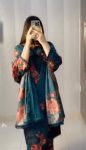 FANCY NATURAL CREPE DIGITAL PRINT WORK AND EMBROIDERY WORK TOP PALAZZO WITH DUPATTA FESTIVE WEAR WHOLESALE PRICE ETHNIC GARMENT (2)