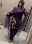 FANCY NATURAL CREPE EMBROIDERY SEQUENCE WORK TOP PATIYALA WITH DUPATTA FESTIVAL WEAR WHOLESALE PRICE ETHNIC GARMENT (4)