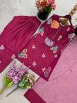 FANCY NATURAL CREPE SILK EMBROIDERY SEQUENCE WORK TOP PATIYALA WITH DUPATTA FESTIVE WEAR WHOLESALE PRICE ETHNIC GARMENT (2)