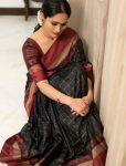 FASHINOABLE LICHI SILK JACQUARD WORK SAREE WITH UNSTITCHED BLOUSE FESTIVAL WEAR WHOLE SALE PRICE ETHNIC GARMENT (9)