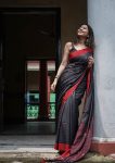 FASHINOABLE LILAN CLAB WEAVING WORK SAREE WITH UNSTITCHED BLOUSE OFFICE WEAR WHOLESALE PRICE ETHNIC GARMENT (4)
