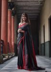 FASHINOABLE LILAN CLAB WEAVING WORK SAREE WITH UNSTITCHED BLOUSE OFFICE WEAR WHOLESALE PRICE ETHNIC GARMENT (4)