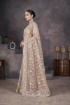FASHIONABLE BUTTERFLY NET AARI EMBROIDERY WORK SAREE WITH UNTITCHED BLOUSE PARTY WEAR WHOLESALE PRICE ETHNIC GARMENT(39)