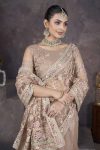 FASHIONABLE BUTTERFLY NET AARI EMBROIDERY WORK SAREE WITH UNTITCHED BLOUSE PARTY WEAR WHOLESALE PRICE ETHNIC GARMENT(39)