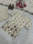 FASHIONABLE CHINON SILK SEQUENCE EMBROIDERY WORK TOP SHARARA WITH DUPATTA PARTY WEAR WHOLESALE PRICE ETHNIC GARMENT (2)