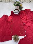 FASHIONABLE CREPE SILK SEQUENCE EMBROIDERY WORK TOP PATIALA WITH DUPATTA PARTY WEAR WHOLESALE PRICE ETHNIC GARMENT (20)