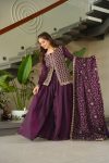 FASHIONABLE FENDY EMBROIDERY WORK TOP PALAZZO WITH DUPATTA PARTY WEAR WHOLESALE PRICE ETHNIC GARMENT (9)