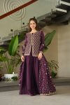FASHIONABLE FENDY EMBROIDERY WORK TOP PALAZZO WITH DUPATTA PARTY WEAR WHOLESALE PRICE ETHNIC GARMENT (9)