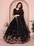 FASHIONABLE GEORGETTE EMBROIDERY WORK LEHENGA CHOLI WITH DUPATTA WEDDING WEAR WHOLESALE PRICE ETHNIC GARMENT (11)