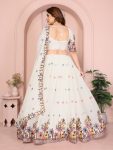 FASHIONABLE GEORGETTE EMBROIDERY WORK LEHENGA CHOLI WITH DUPATTA WEDDING WEAR WHOLESALE PRICE ETHNIC GARMENT (4)