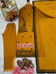 FASHIONABLE GEORGETTE EMBROIDERY WORK TOP BOTTOM WITH DUPATTA FESTIVAL WEAR WHOLESALE PRICE ETHNIC GARMENT (14)