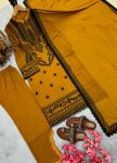FASHIONABLE GEORGETTE EMBROIDERY WORK TOP BOTTOM WITH DUPATTA FESTIVAL WEAR WHOLESALE PRICE ETHNIC GARMENT (14)