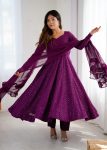 FASHIONABLE GEORGETTE LUKHNOWI SEQUENCE WORK ANARKALI GOWN BOTTOM WITH DUPATTA PARTY WEAR WHOLESALE PRICE ETHNIC GARMENT (7)