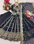 FASHIONABLE GEORGETTE SEQUENCE EMBROIDERY WORK GOWN BOTTOM WITH DUPATTA PARTY WEAR WHOLESALE PRICE ETHNIC GARMENT (3)