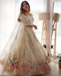 FASHIONABLE GEORGETTE THREAD WITH SEQUENCE WORK LEHENGA CHOLI WITH DUPATTA FESTIVAL WEAR WHOLESALE PRICE ETHNIC GARMENT (6)
