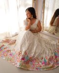 FASHIONABLE GEORGETTE THREAD WITH SEQUENCE WORK LEHENGA CHOLI WITH DUPATTA FESTIVAL WEAR WHOLESALE PRICE ETHNIC GARMENT (6)